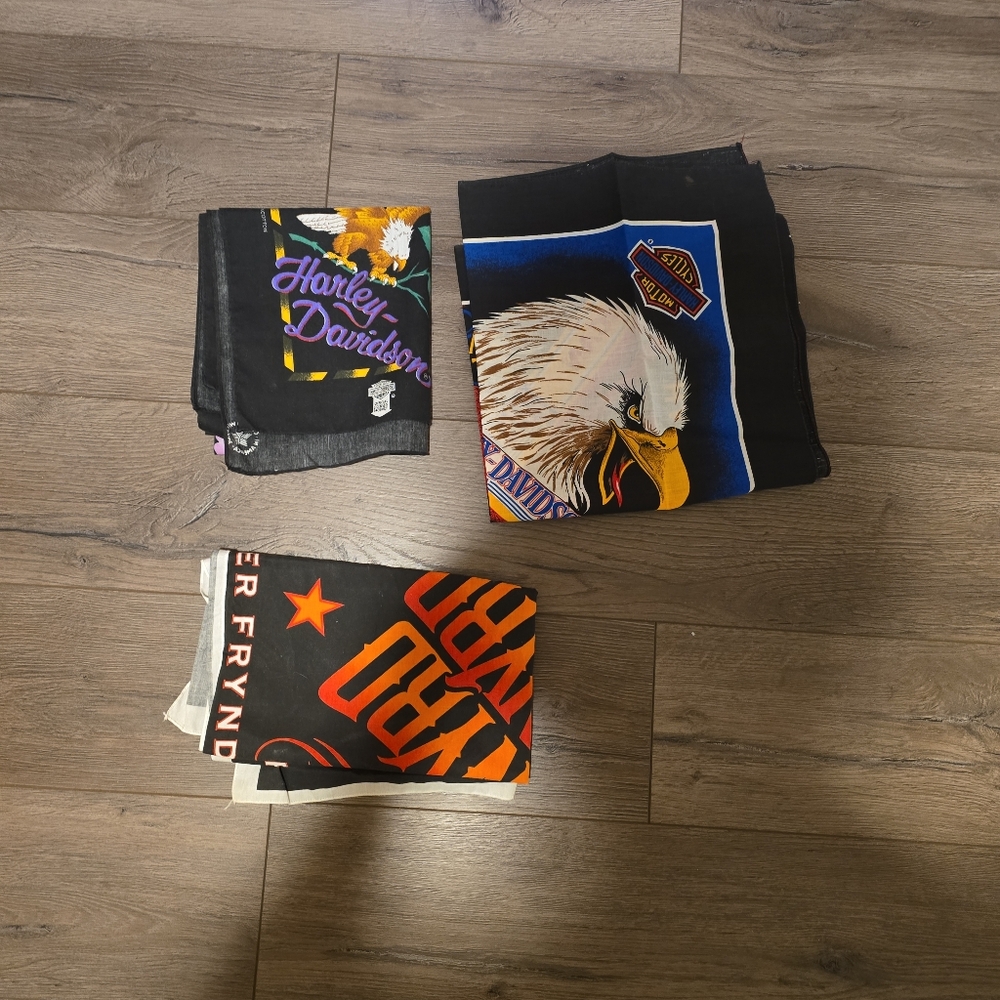 Harley-Davidson Vintage Bandana Dew Rag Lot
